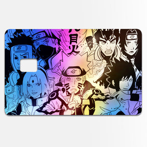 Naruto Character Collage  Holographic Credit Card Skin