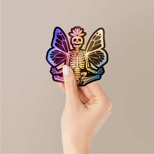 Skeleton Butterfy Holographic Stickers | STICK IT UP