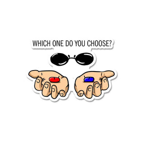 Red Or Blue Sticker
