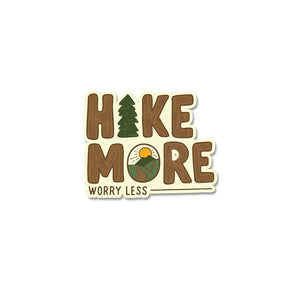 Hike More Worry Less Sticker