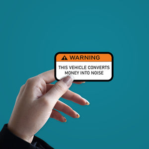 Vehicle Warning Sticker