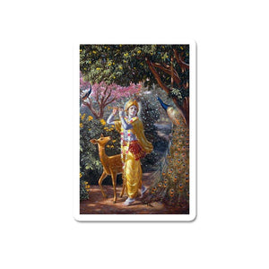 Krishna With Deer Sticker