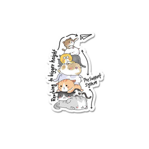 Reaching Foir Bigger Heights Sticker