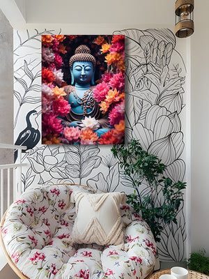 Lord Buddha Meditating Canvas Art
