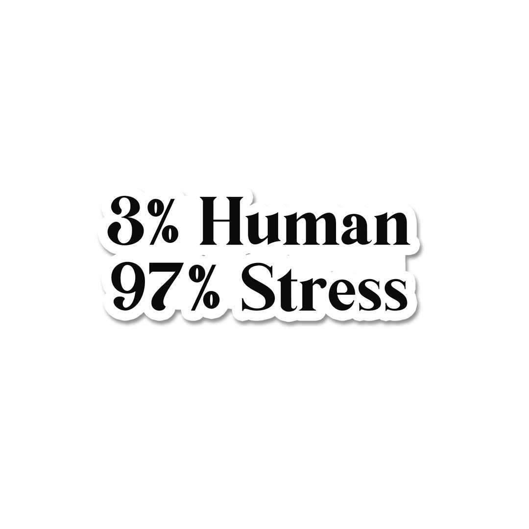 3 % Human Sticker