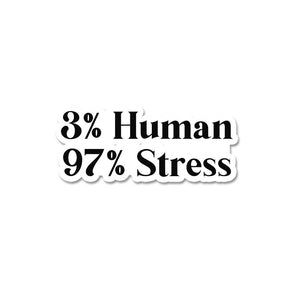3 % Human Sticker