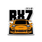 RX7 Orange Bumper Sticker | STICK IT UP