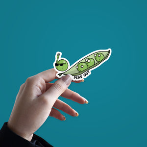 Peas Out Sticker