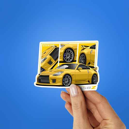 350Z Sticker waterproof vinyl decal for laptop, bike, car & bottle