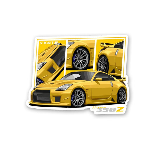350Z Sticker waterproof vinyl decal for laptop, bike, car & bottle