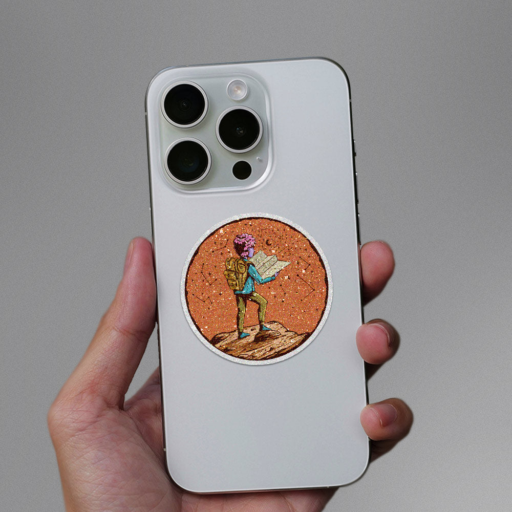 Adventure Glitter Sticker