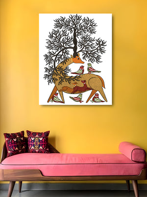 Gondh Art Deer Canvas Art