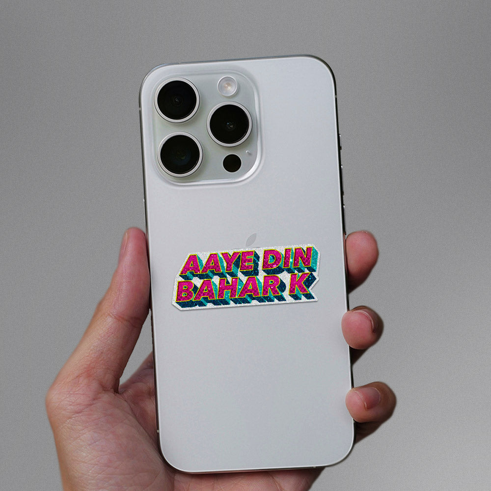 Aaye Din Bahar Ke Glitter Sticker