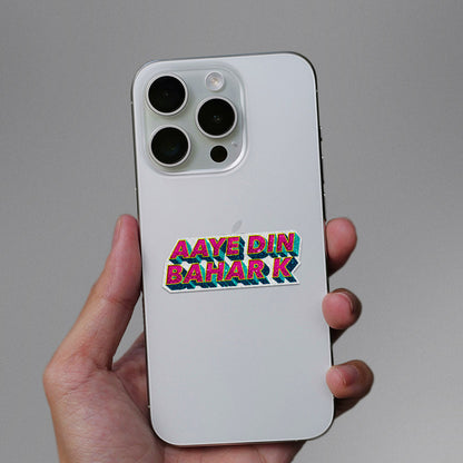 Aaye Din Bahar Ke Glitter Sticker