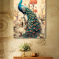 Peacock In The City Canvas Art