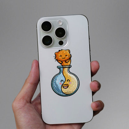 Cat Potion Glitter Sticker