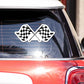 Racing Flag Bumper Sticker
