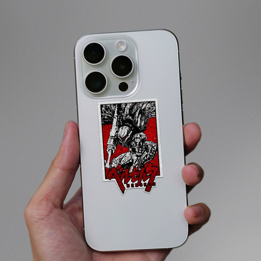 Berserker Black Glitter Sticker