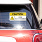 Caution High Bumper Sticker