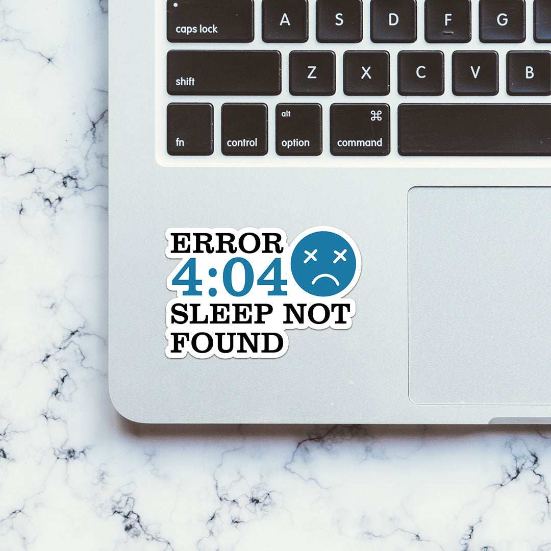 4.04 Error Sticker waterproof vinyl decal for laptop, bike, car & bottle