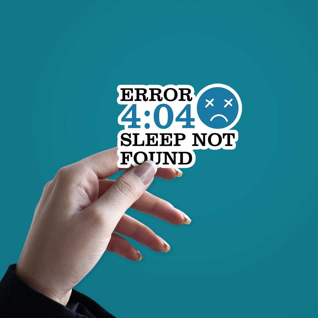 4.04 Error Sticker waterproof vinyl decal for laptop, bike, car & bottle