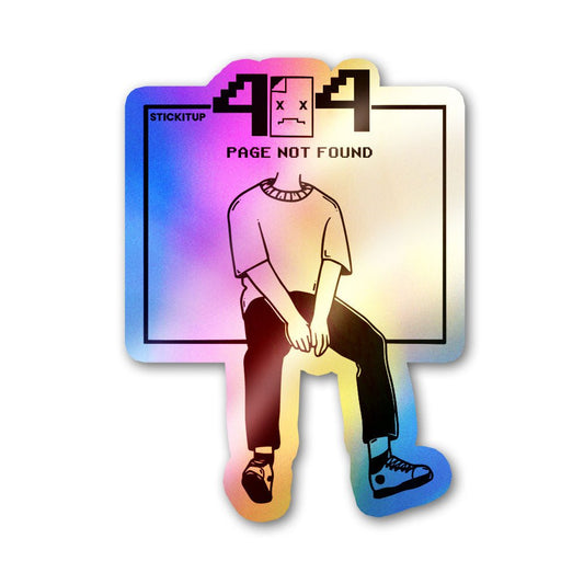 404 Holographic Stickers waterproof vinyl decal for laptop, bike, car & bottle