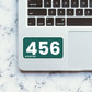 456 Sticker waterproof vinyl decal for laptop, bike, car & bottle