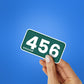 456 Sticker waterproof vinyl decal for laptop, bike, car & bottle
