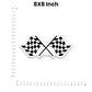 Racing Flag Bumper Sticker