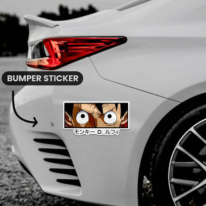 Luffy Eyes Bumper Sticker | STICK IT UP