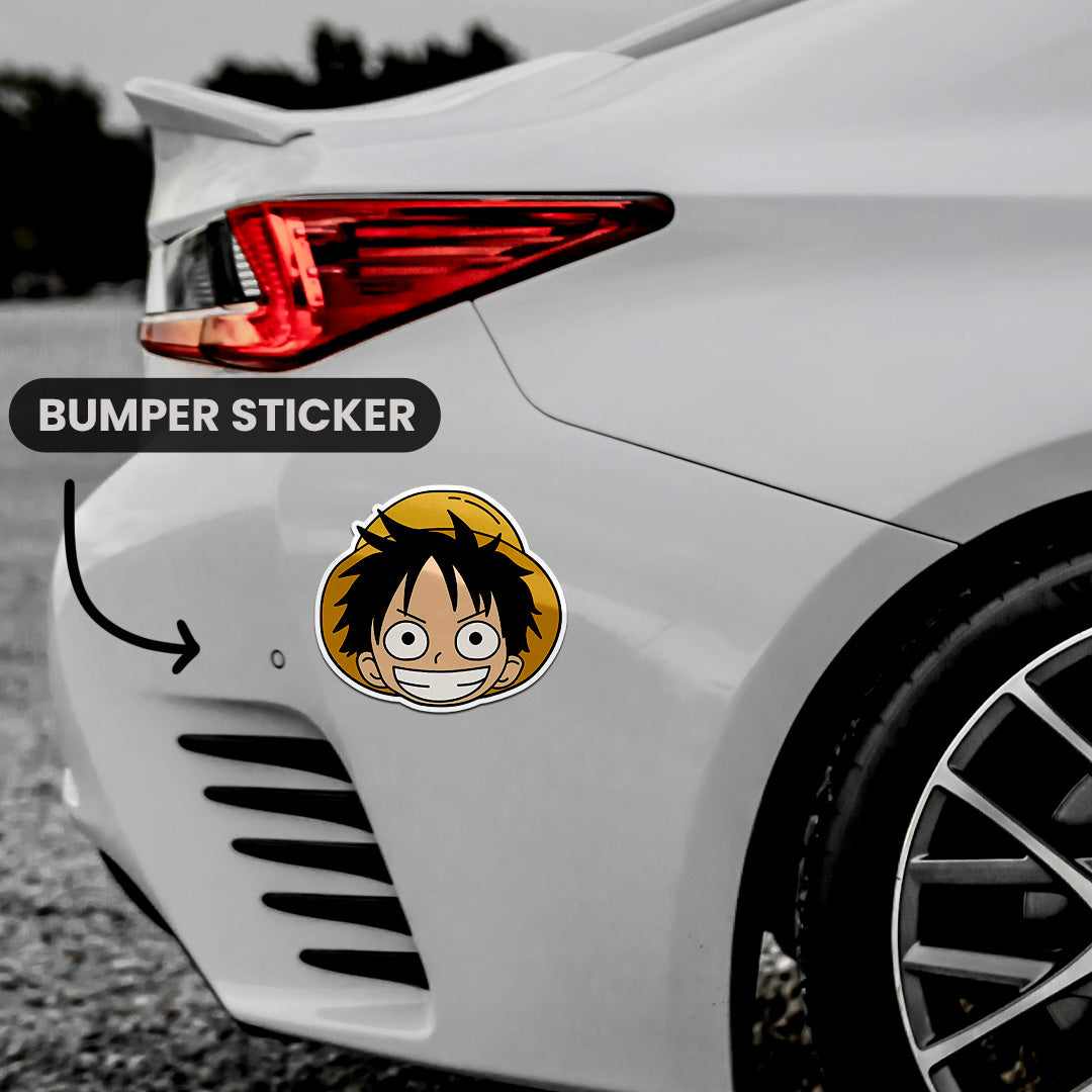 Luffy Face Bumper Sticker | STICK IT UP