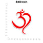 Red Colour Om Bumper Sticker