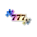 777 Holographic Stickers waterproof vinyl decal for laptop, bike, car & bottle