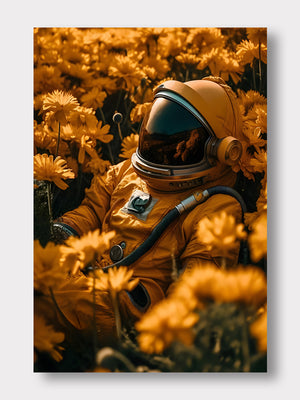 Astronaut In Bloom Canvas Art