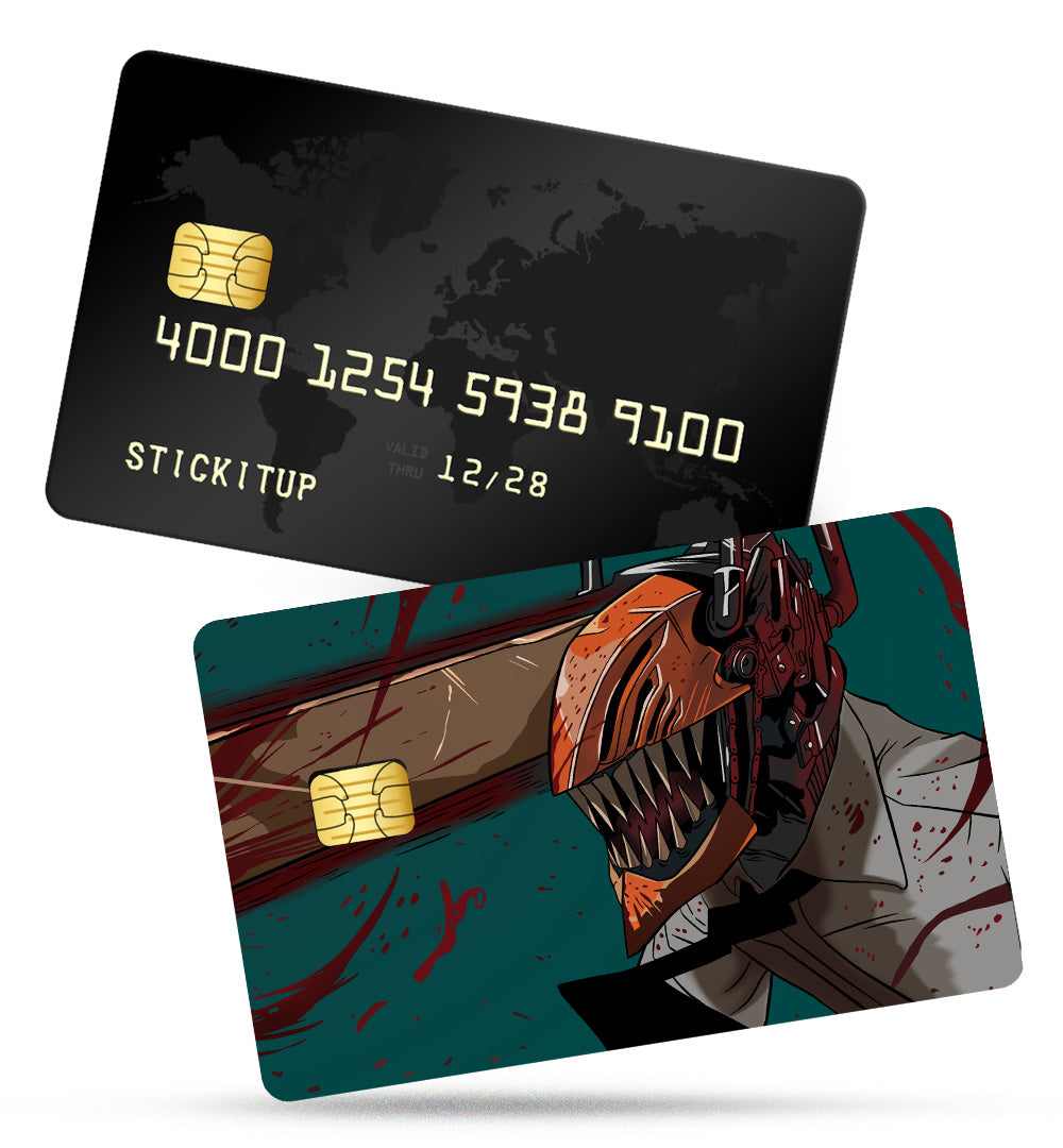 Chainsaw Man credit card skin | STICK IT UP