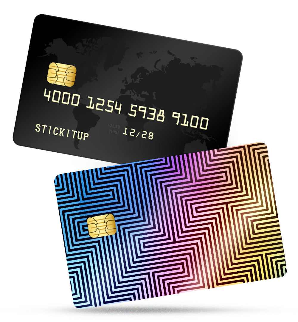 Illusion Maze Holographic Credit Card Skin | STICK IT UP