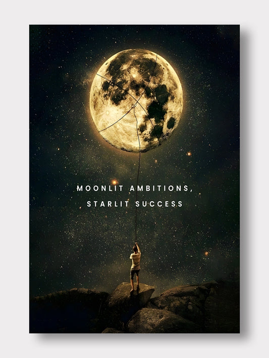 Moonlit Ambitions Starlit Success Canvas Art