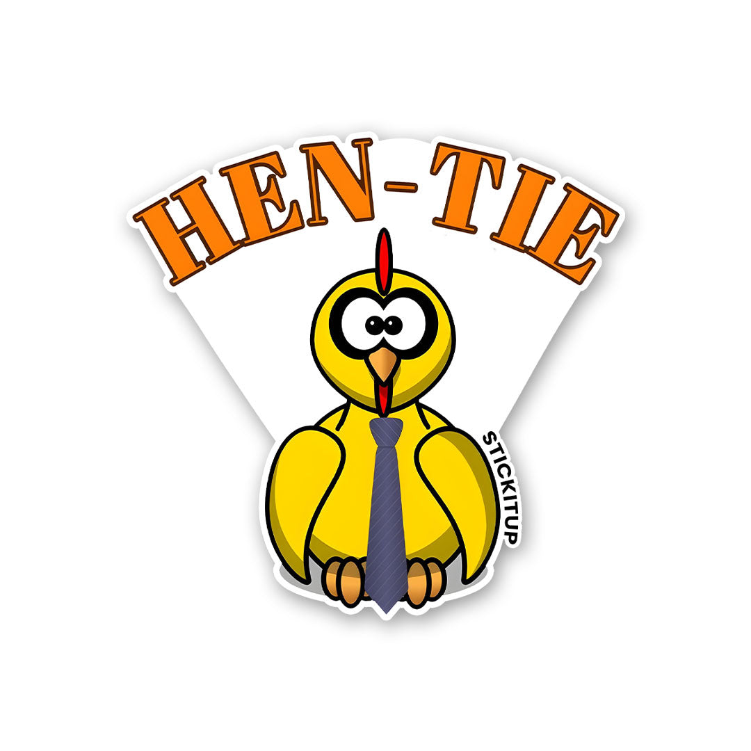 Hen tie Sticker