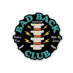 Bad Back Club Sticker