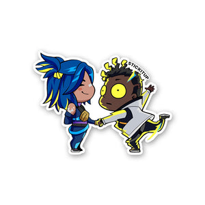 CHIBI JETT & NEON Sticker| STICK IT UP