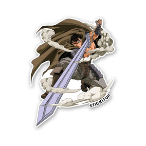 Black swordman Sticker