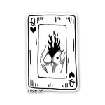 BURN CARD QUEEN Sticker| STICK IT UP