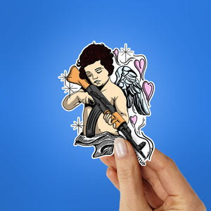 Angel Baby With Ak47 Sticker