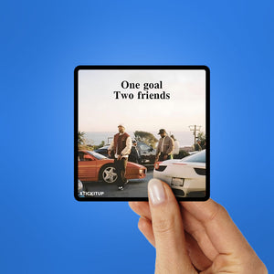 One goal Two friends Sticker