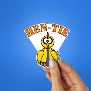 Hen tie Sticker