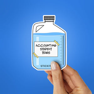 Accounting Student Tears Sticker