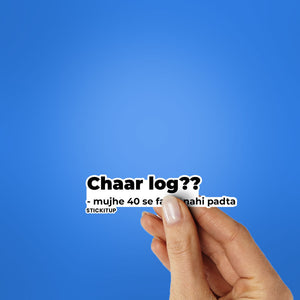 CHAAR LOG Sticker| STICK IT UP