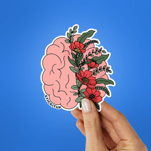 Floral Brain Sticker