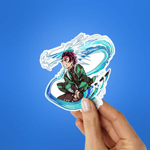 Tanjiro water breathing forms Sticker