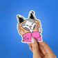 Petting A Cat Sticker